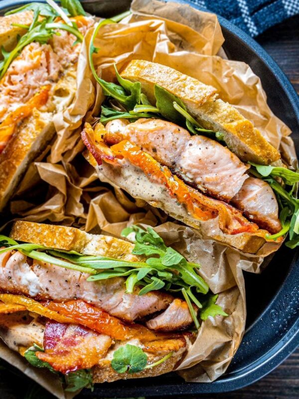Salmon BLT Sandwich with Cajun Remoulade Sauce