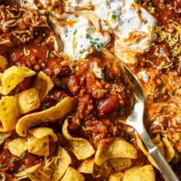 slow cooker chili with fritos
