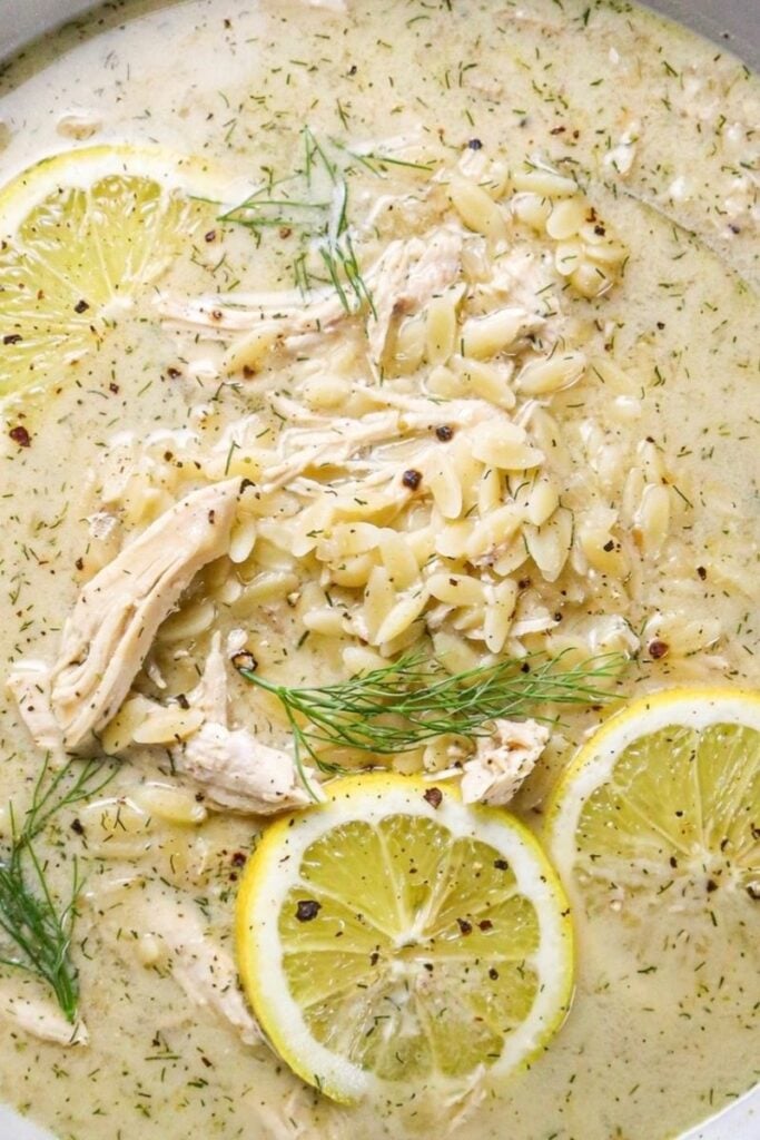 Avgolemono (Creamy Greek Lemon Orzo Soup) Must Love Garlic