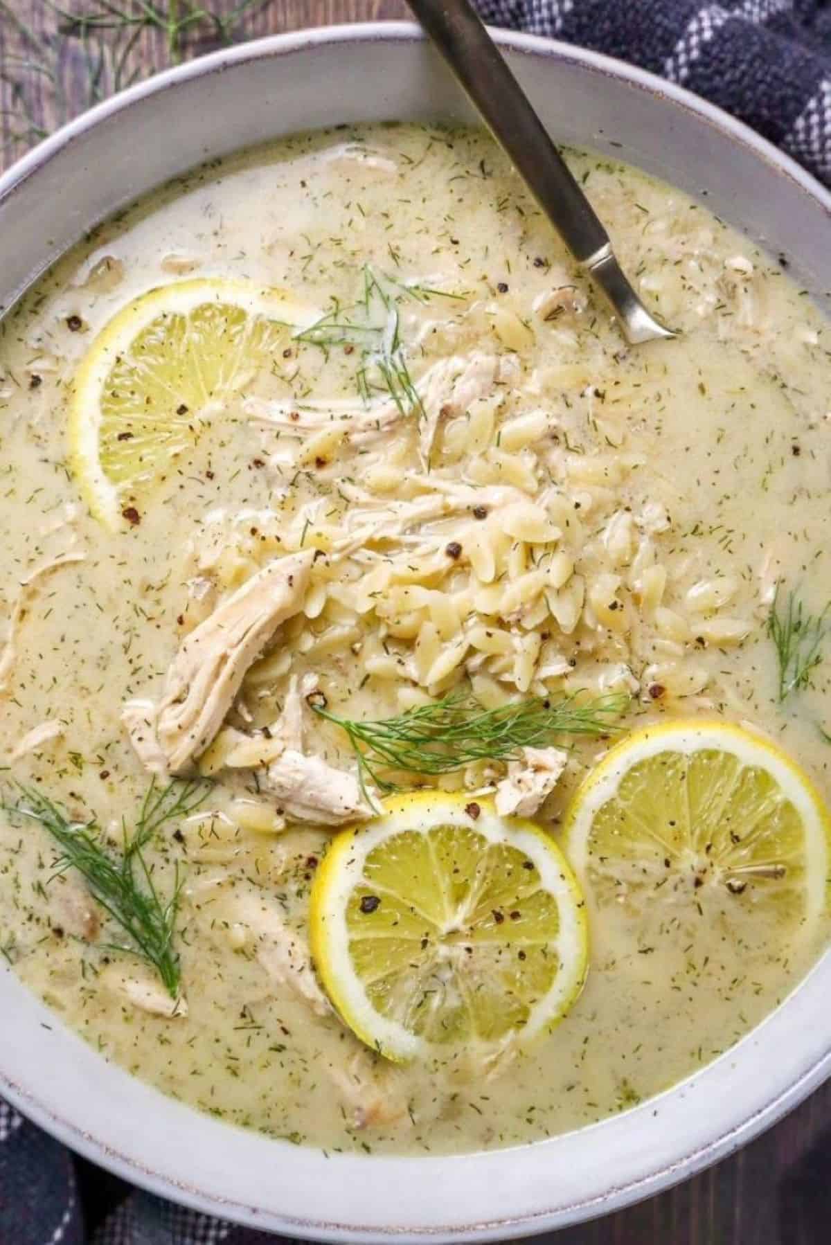creamy chicken orzo soup