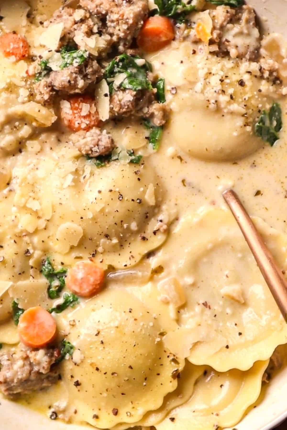 ravioli soup with italian sausage