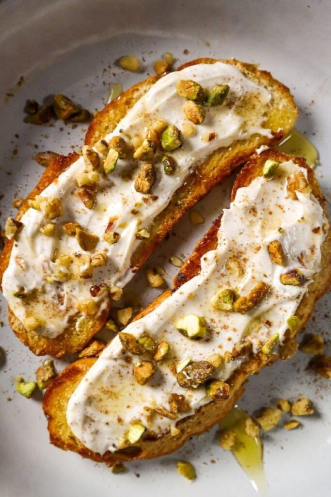 Whipped Goat Cheese on Toast