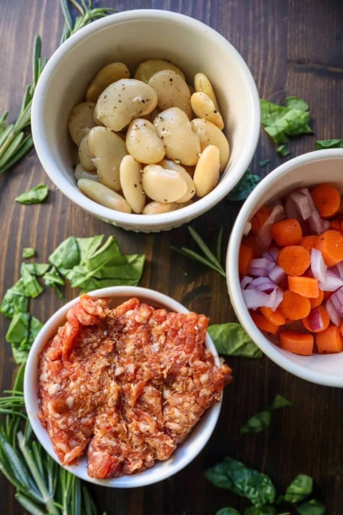 sausage and bean soup ingredients