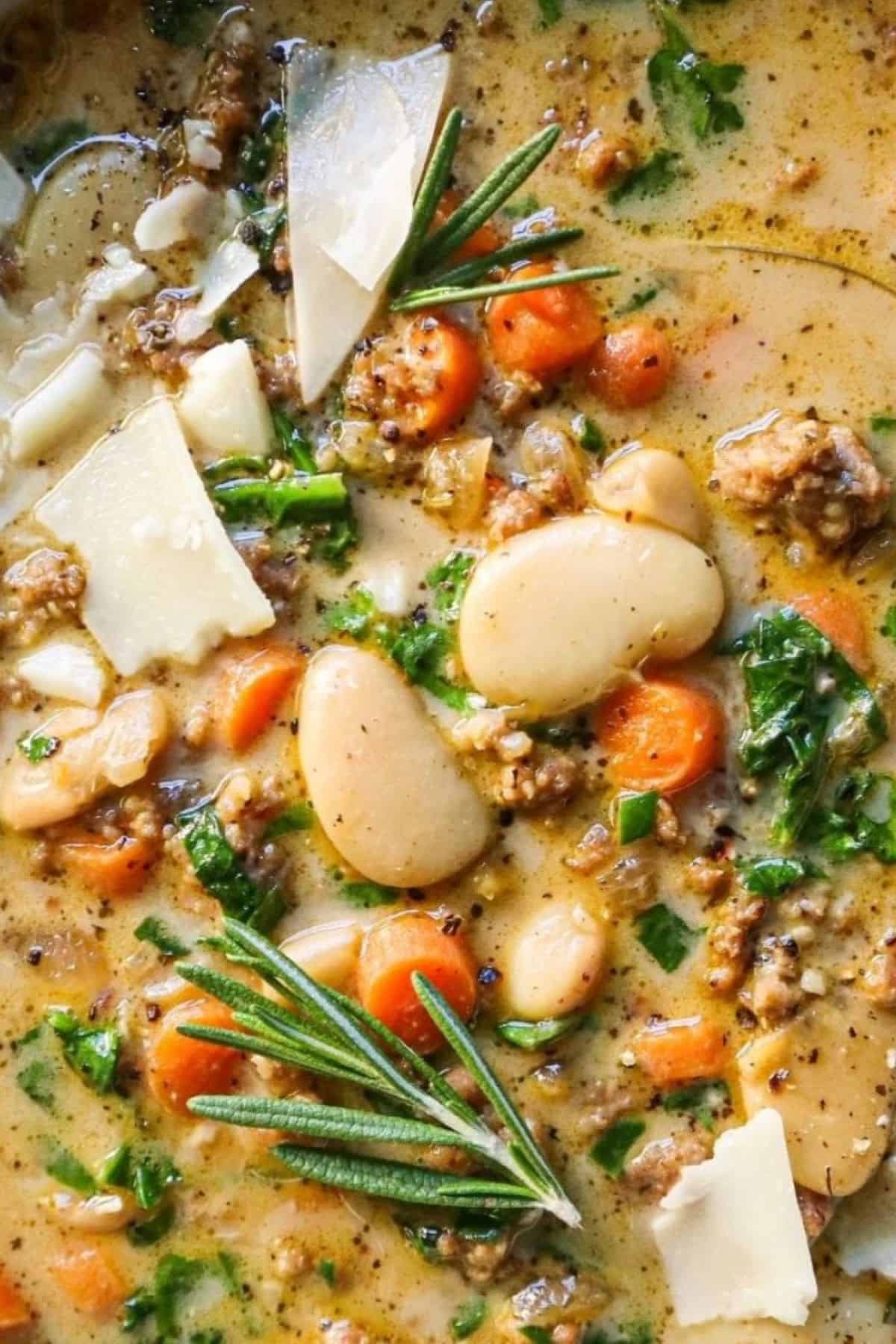 spicy sausage and bean soup