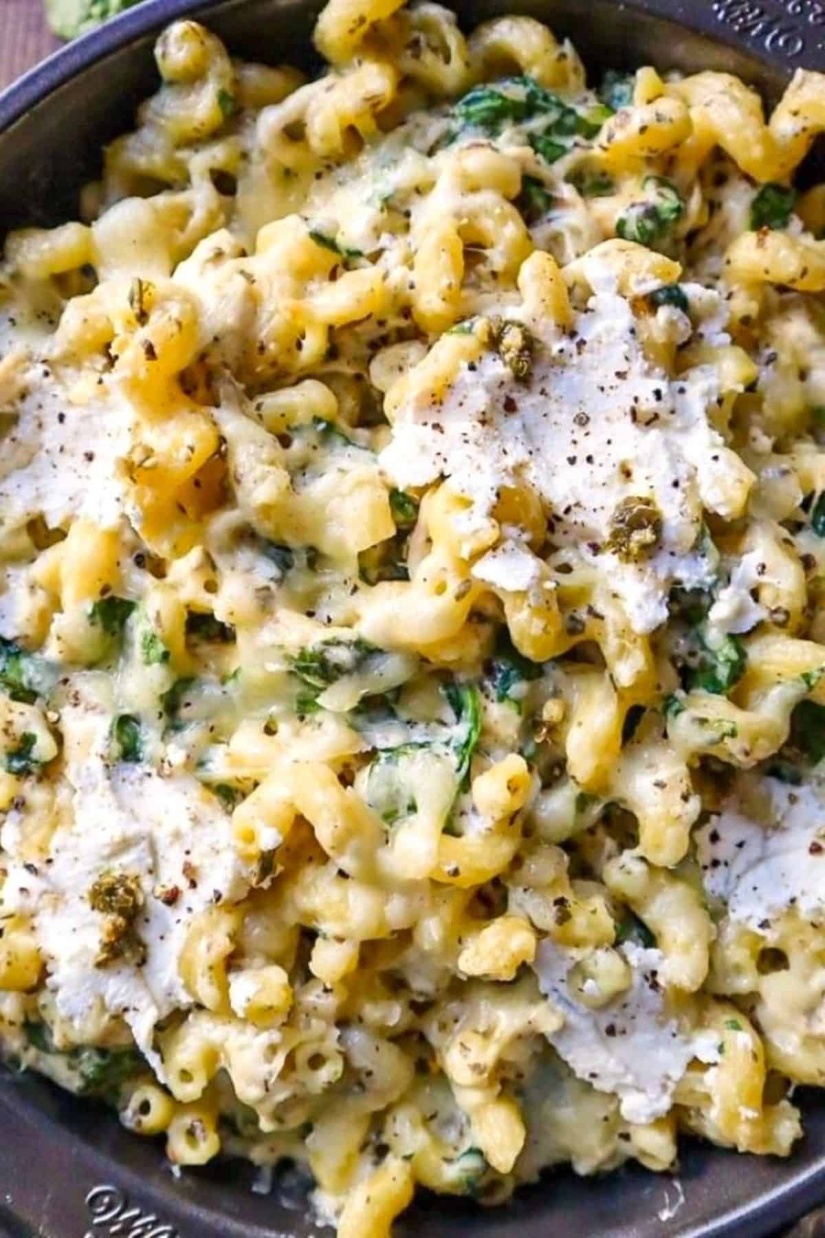 baked chicken pesto pasta