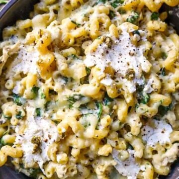 pesto chicken pasta bake