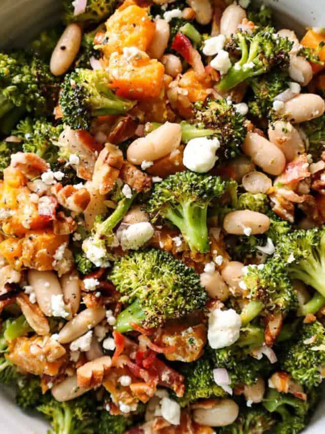 Roasted Broccoli, Butternut Squash & White Bean Salad