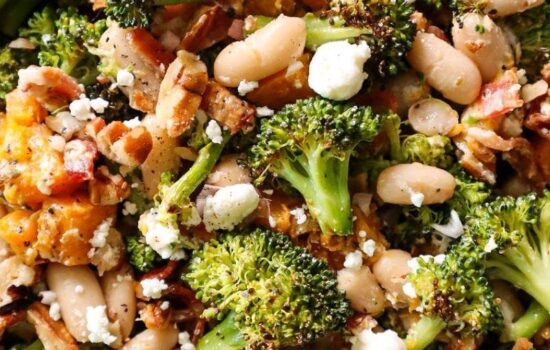 Roasted Broccoli, Butternut Squash & White Bean Salad