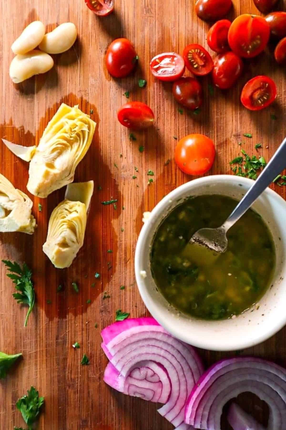 mediterranean bean salad ingredients