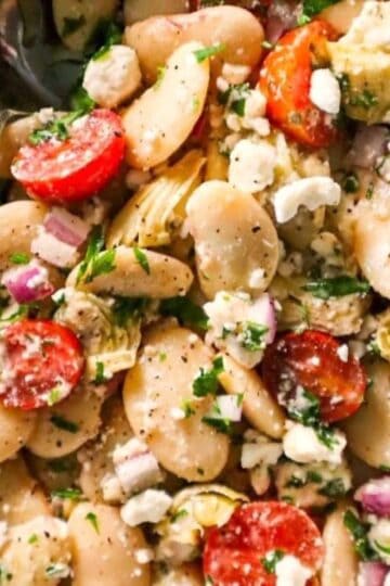 Mediterranean white bean salad