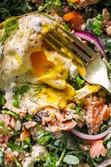 smoked salmon goat cheese salad