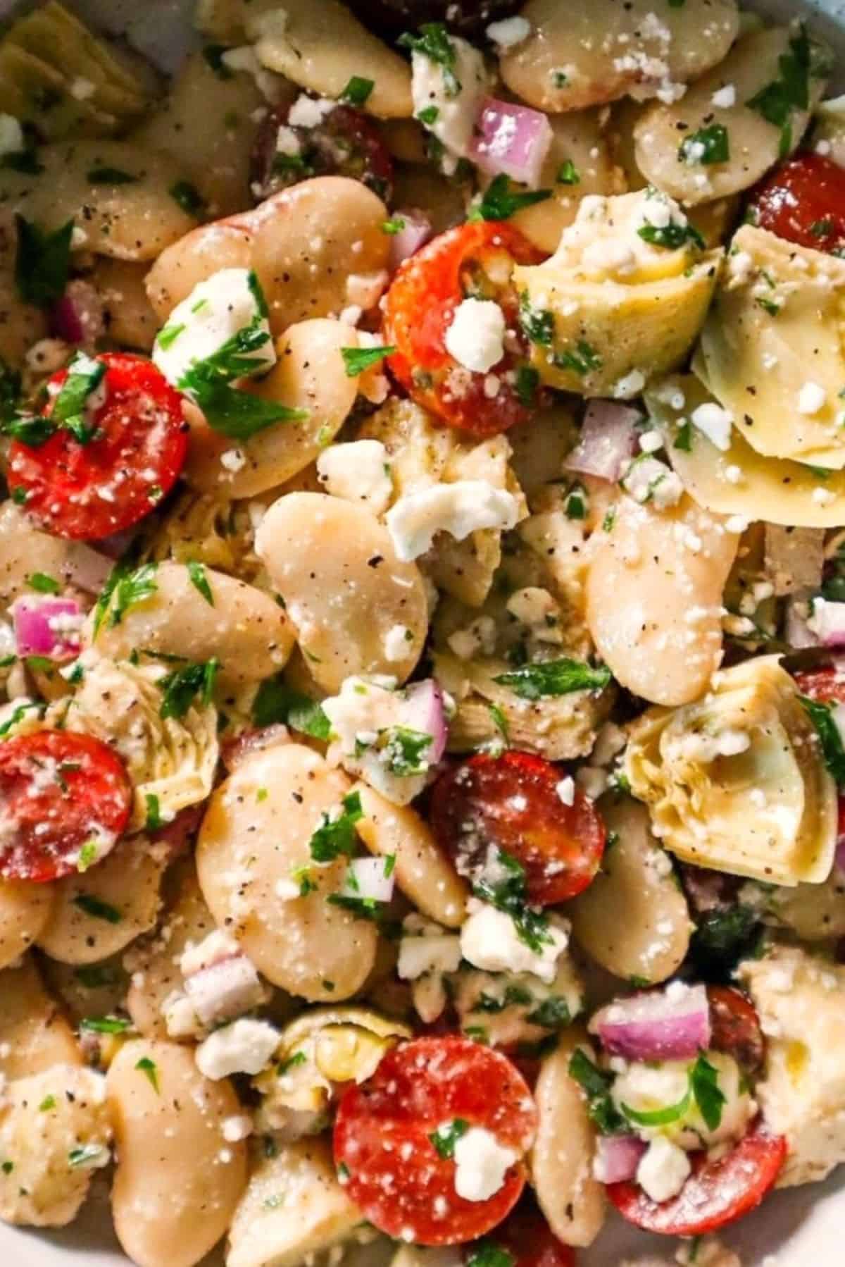 white bean mediterranean salad