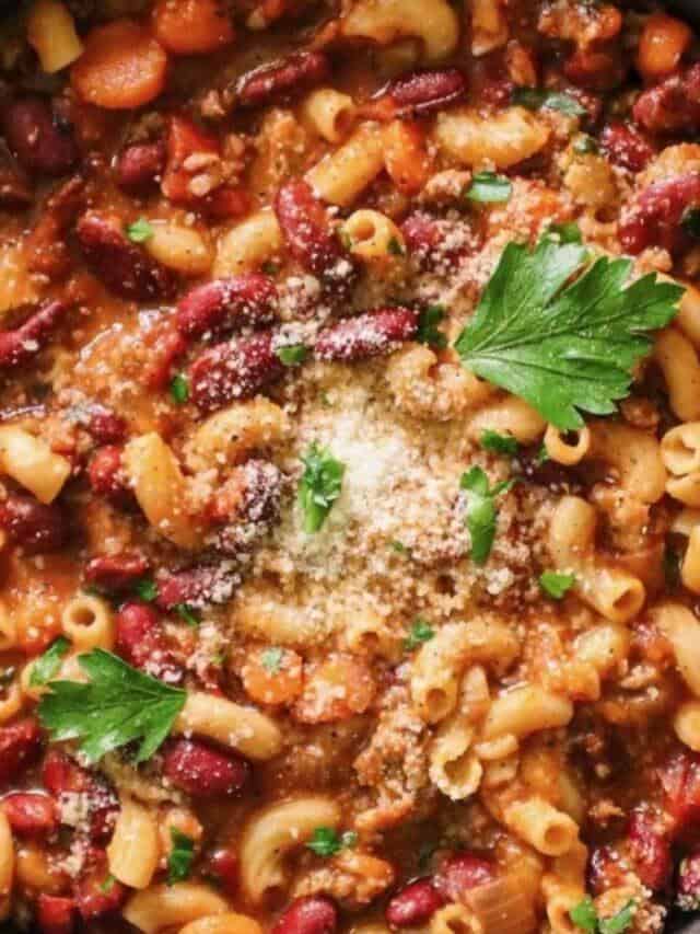 Pasta e Fagioli Soup (Italian Pasta & Beans)