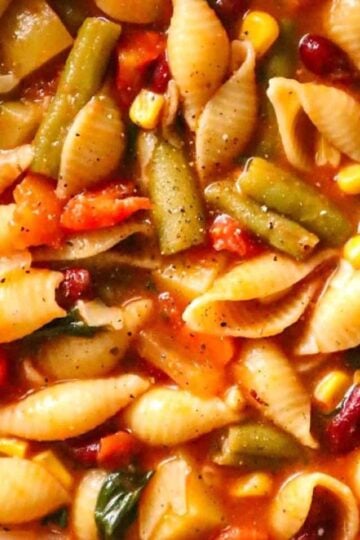 italian vegetable soup with pasta