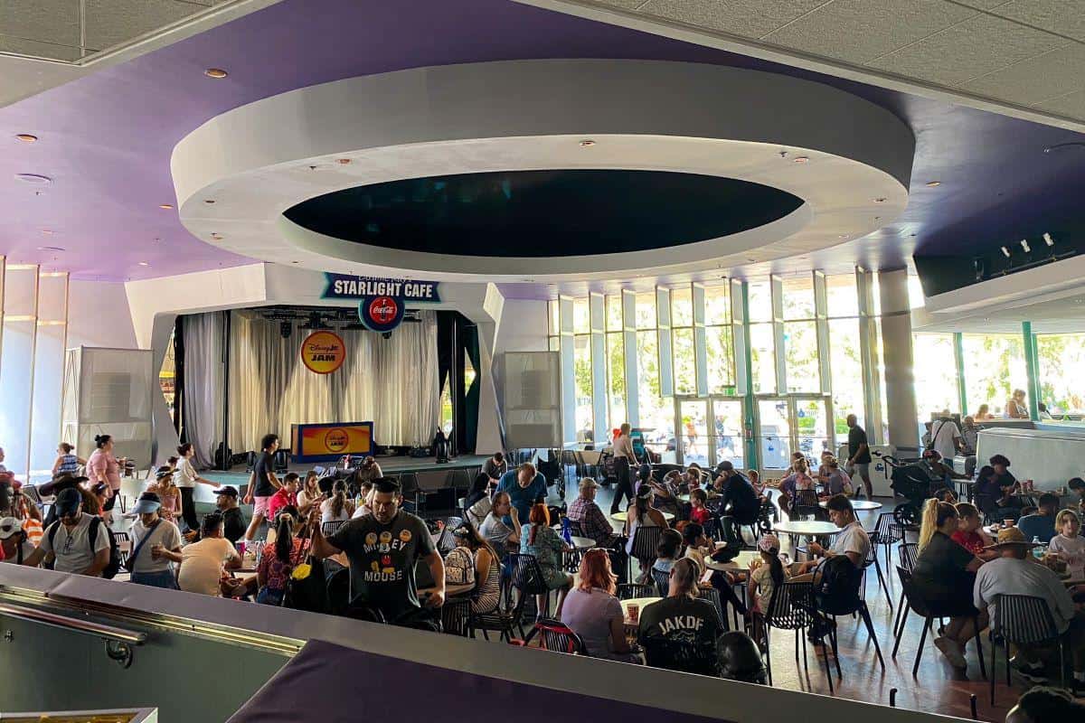 cosmic rays starlight cafe interior and seating