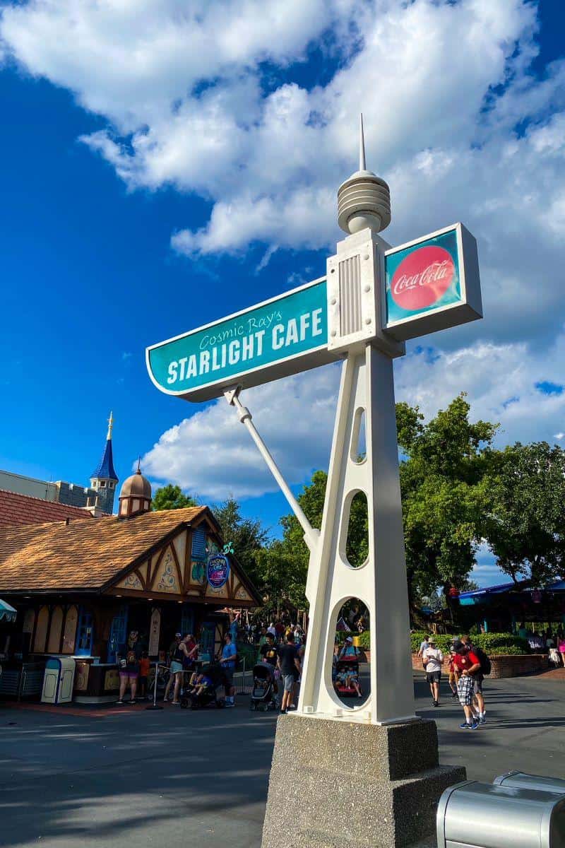 cosmic rays starlight cafe sign