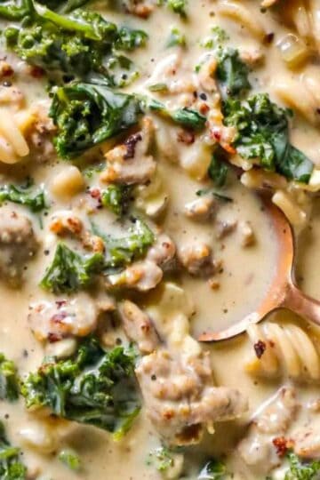 creamy sausage and kale soup