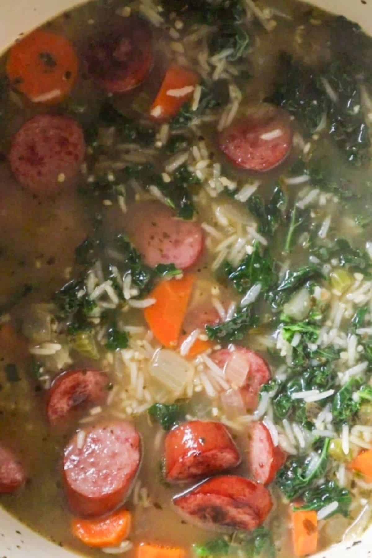 kielbasa soup with kale soup base