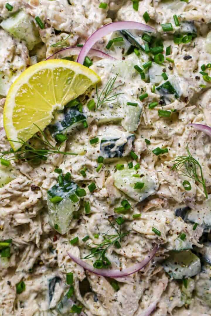 chicken salad with cucumber