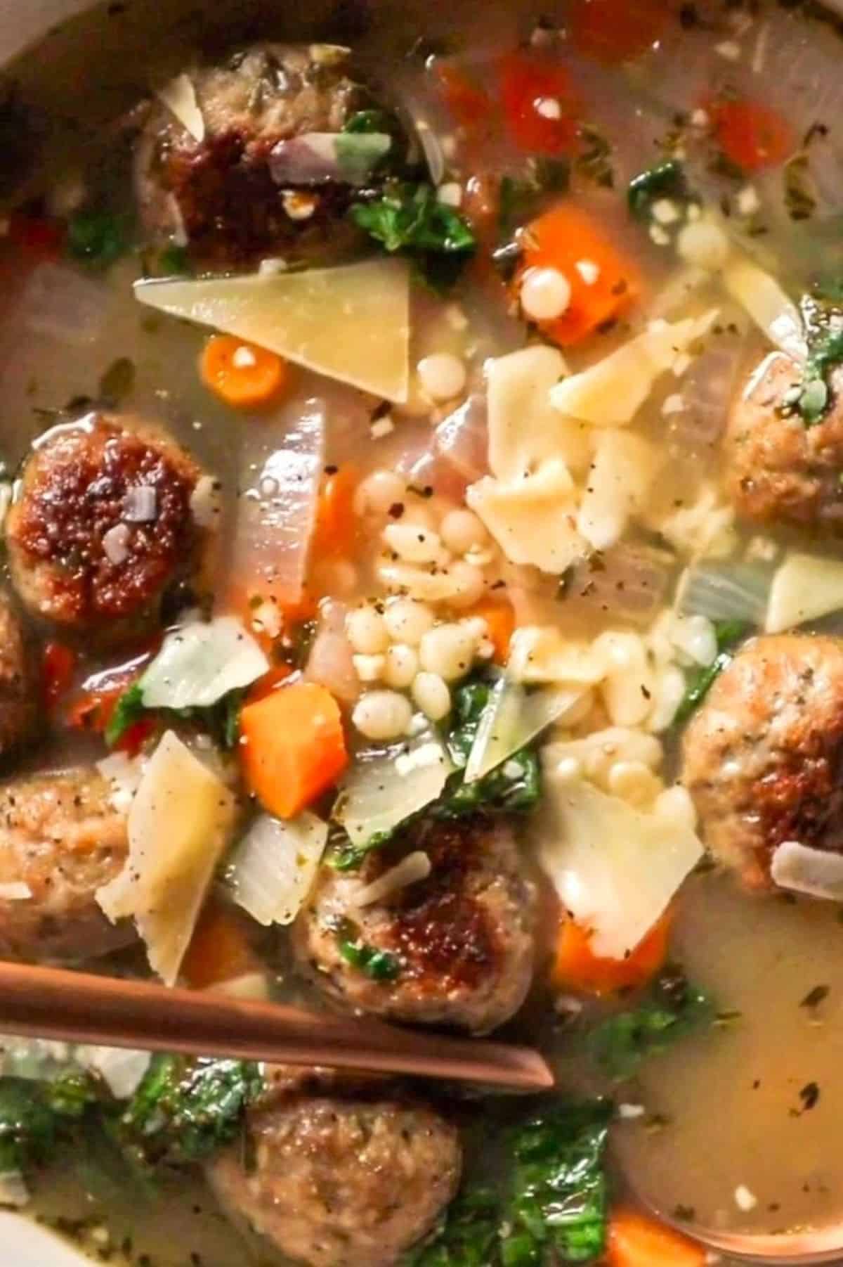 meatball couscous soup