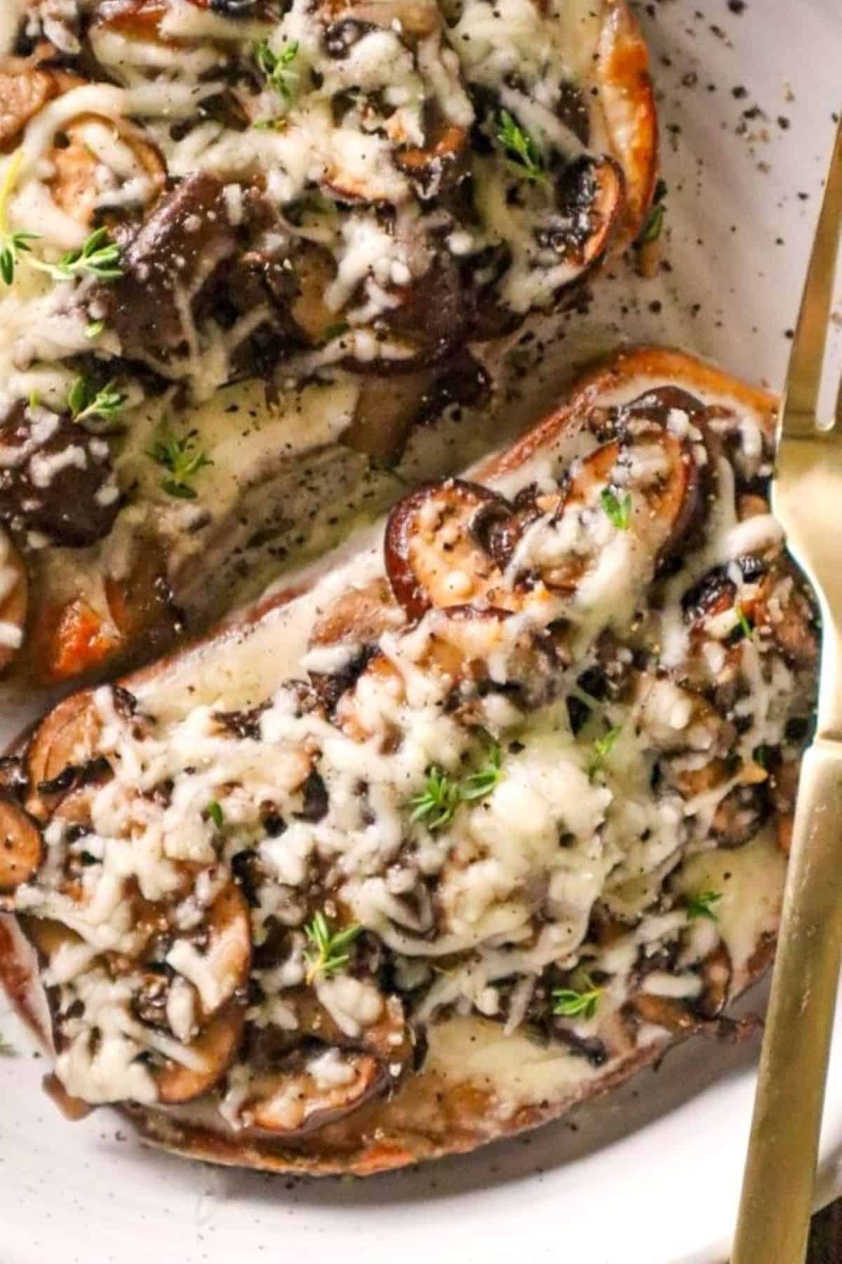 Savory Sautéed Mushroom and Cheese Toast with Garlic and Thyme