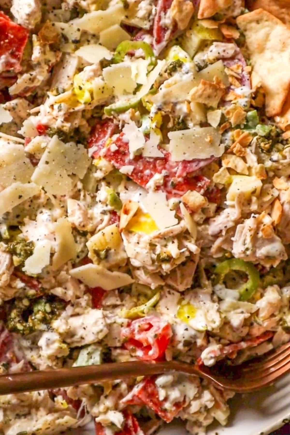 chopped pesto chicken salad