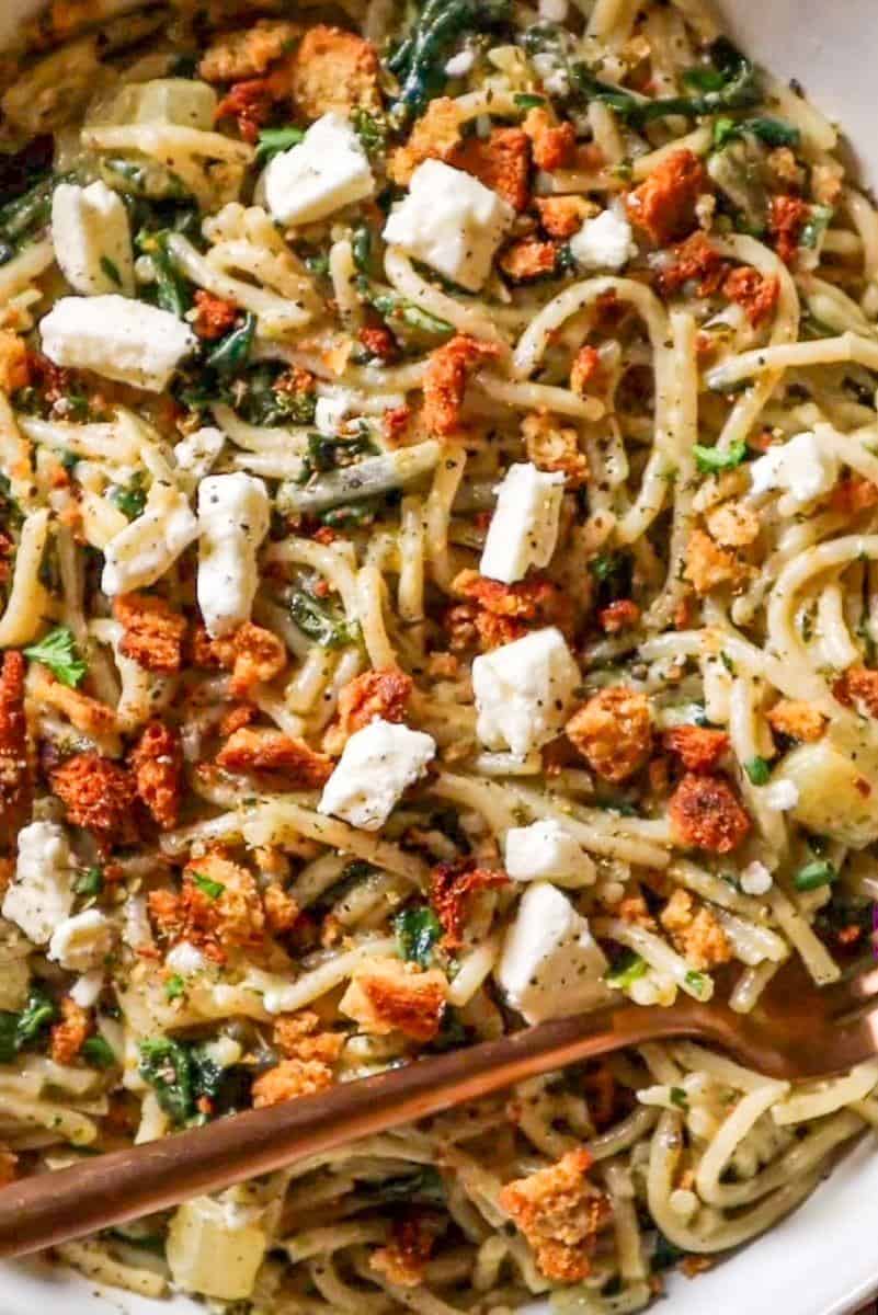 easy weeknight creamy spinach pasta