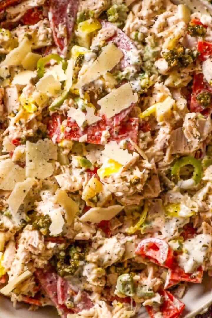 italian chopped pesto chicken salad