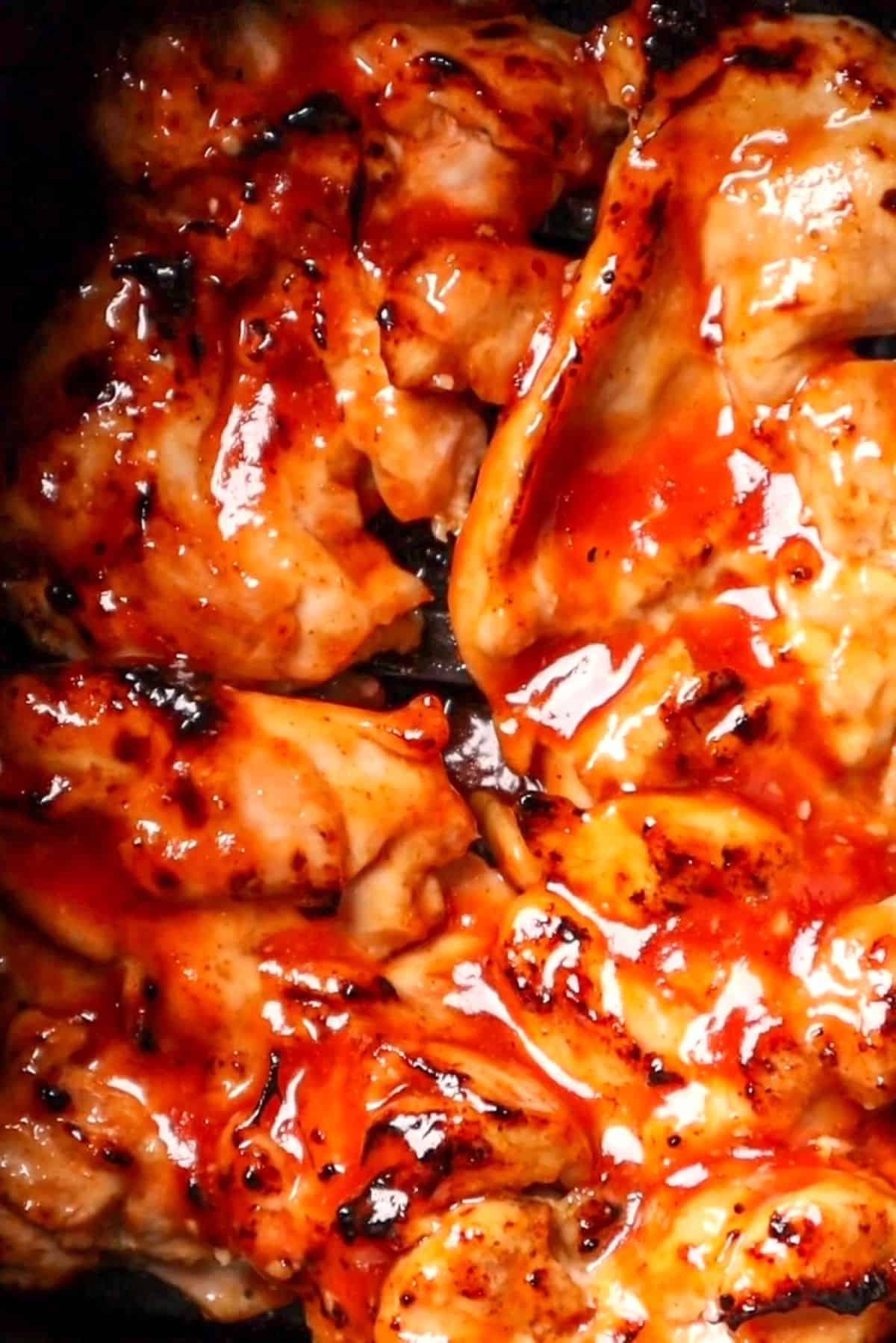 air fryer boneless chicken thighs with bbq sauce