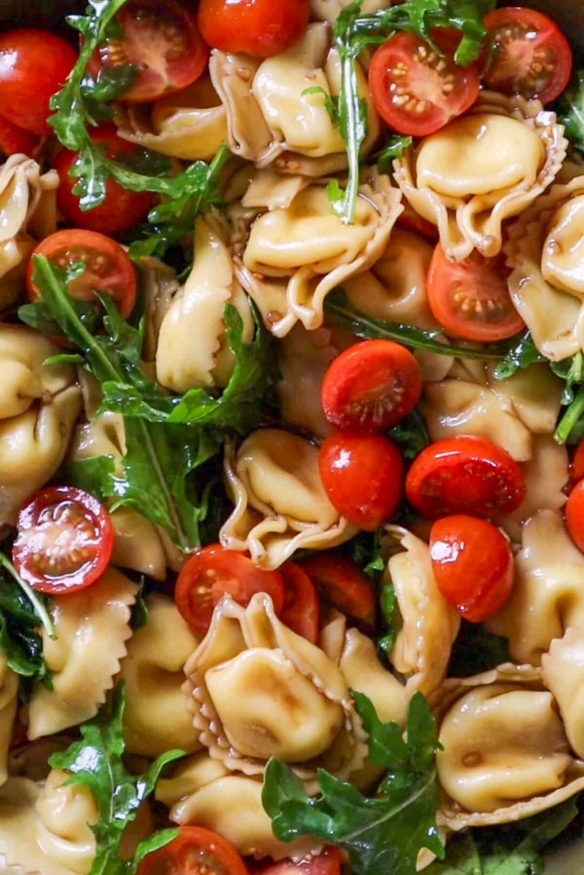 caprese tortellini salad with balsamic honey dressing