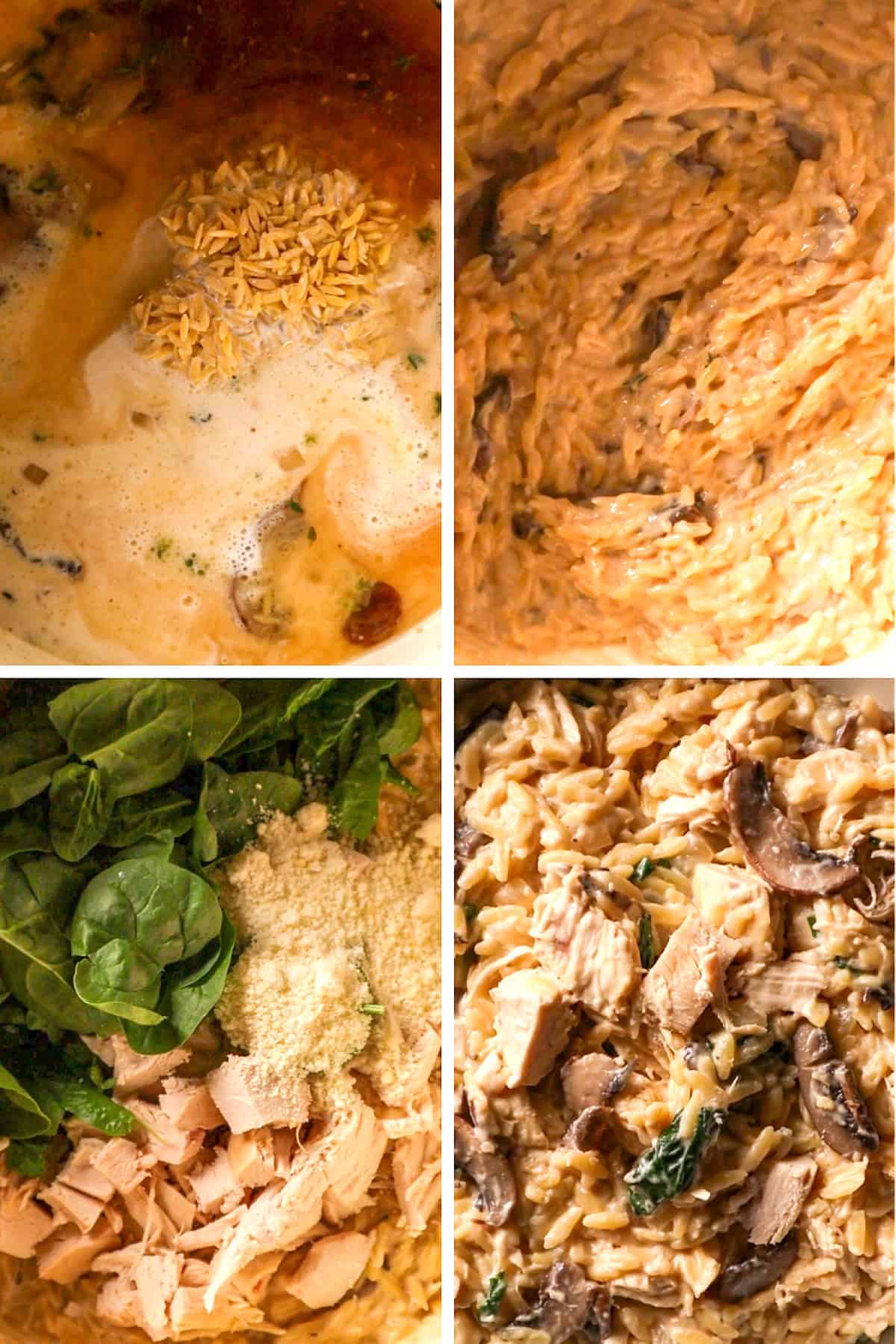 how to make lemon chicken orzo pasta with spinach