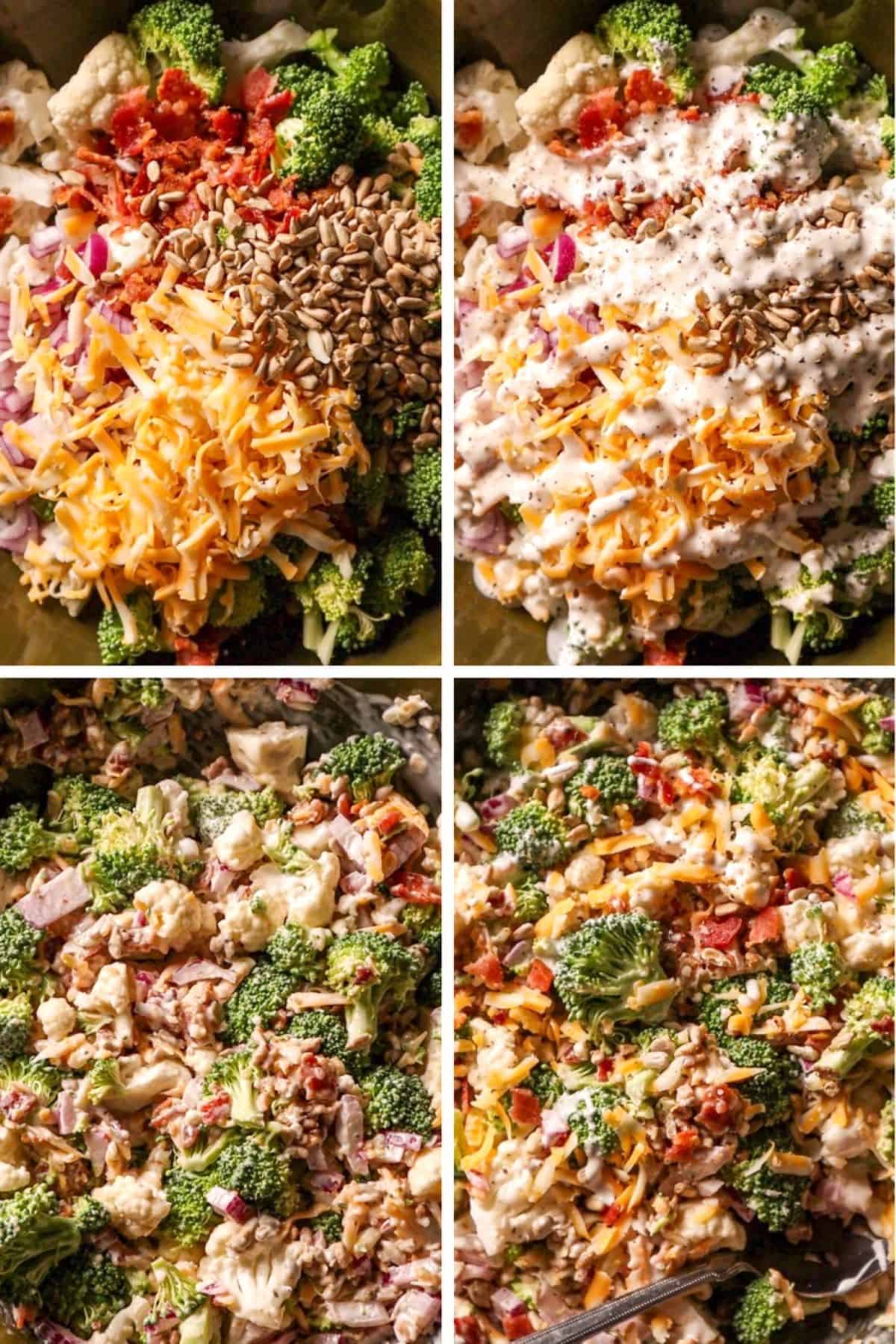 how to make broccoli cauliflower salad