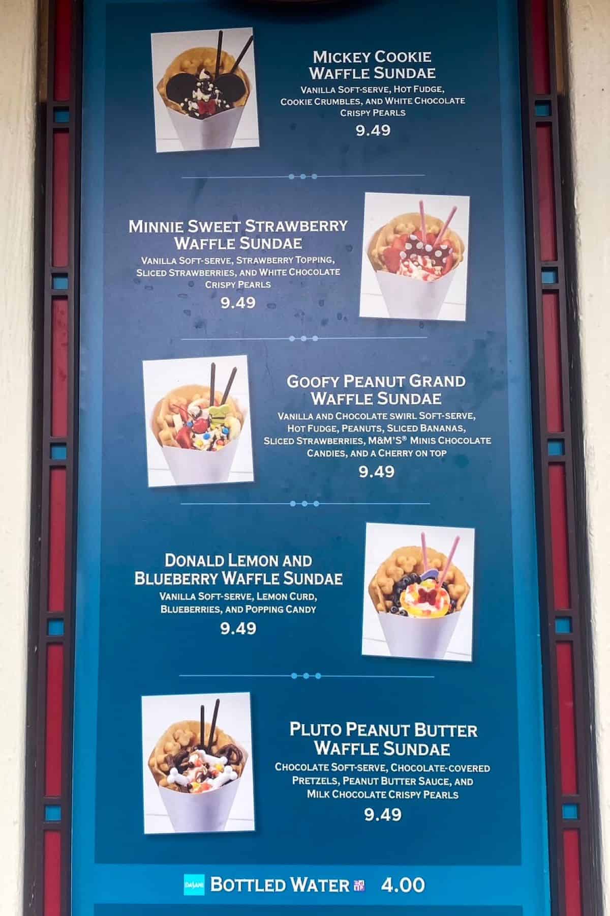 disney springs marketplace snacks menu 2025