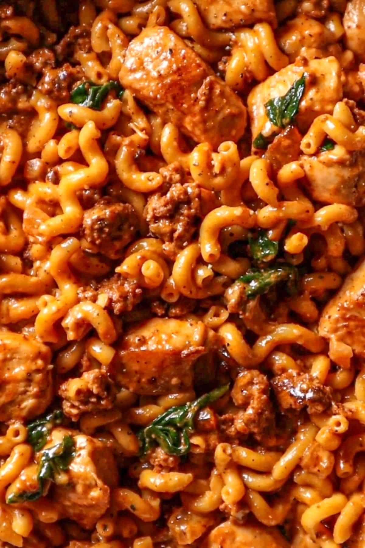 pasta with chicken and chorizo