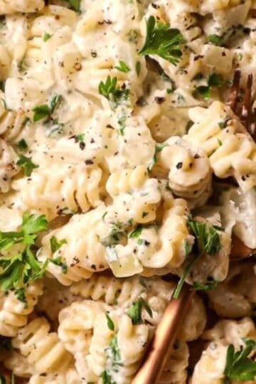 garlic herb boursin and pasta