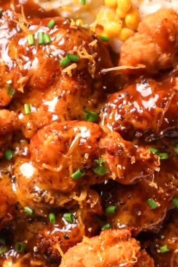 loaded chicken mashed potato bowl