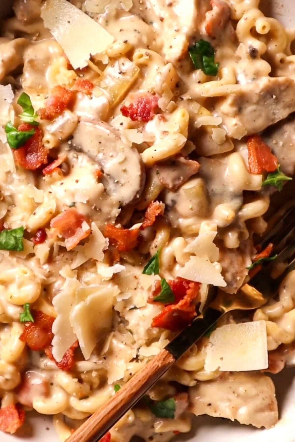 bacon ranch pasta with chicken