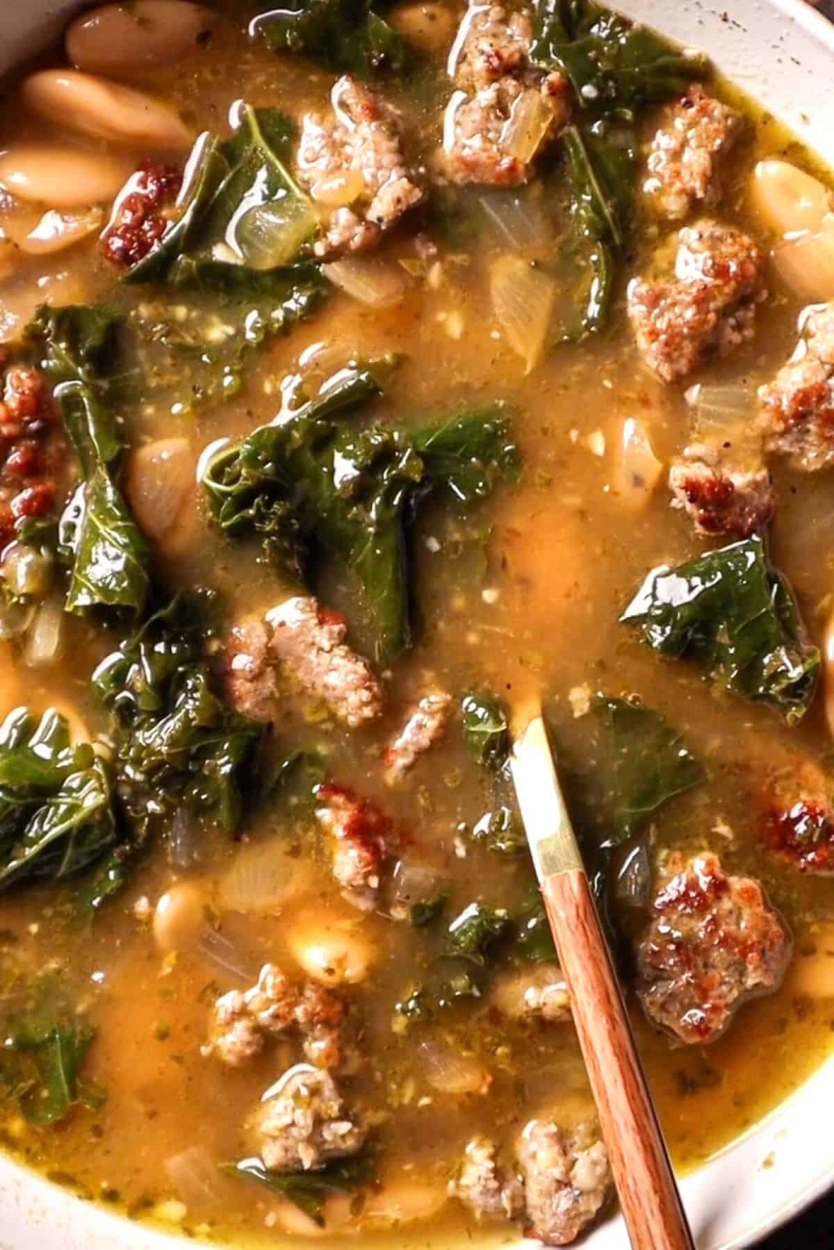 sausage and kale soup with white beans
