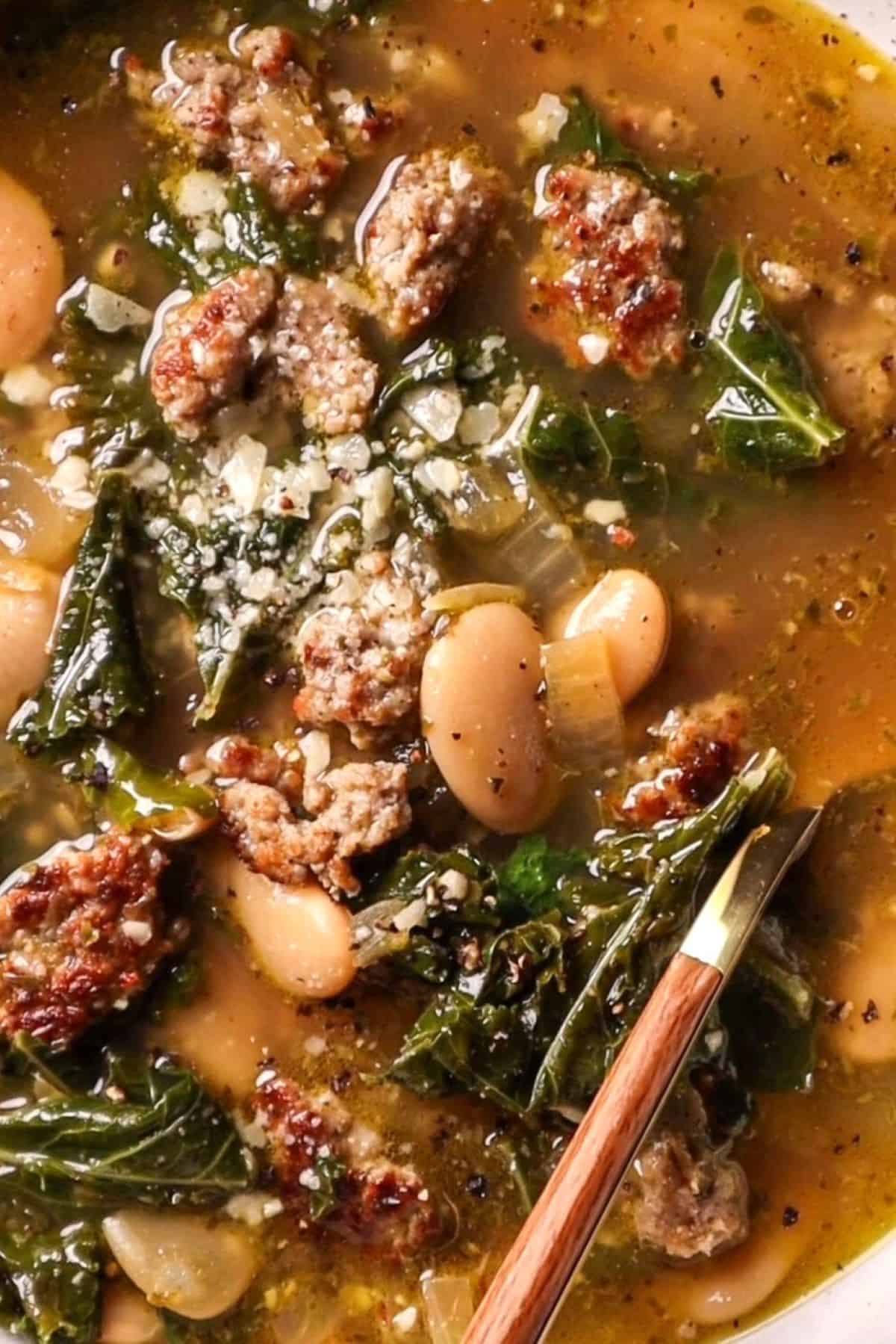 sausage and white bean soup with kale