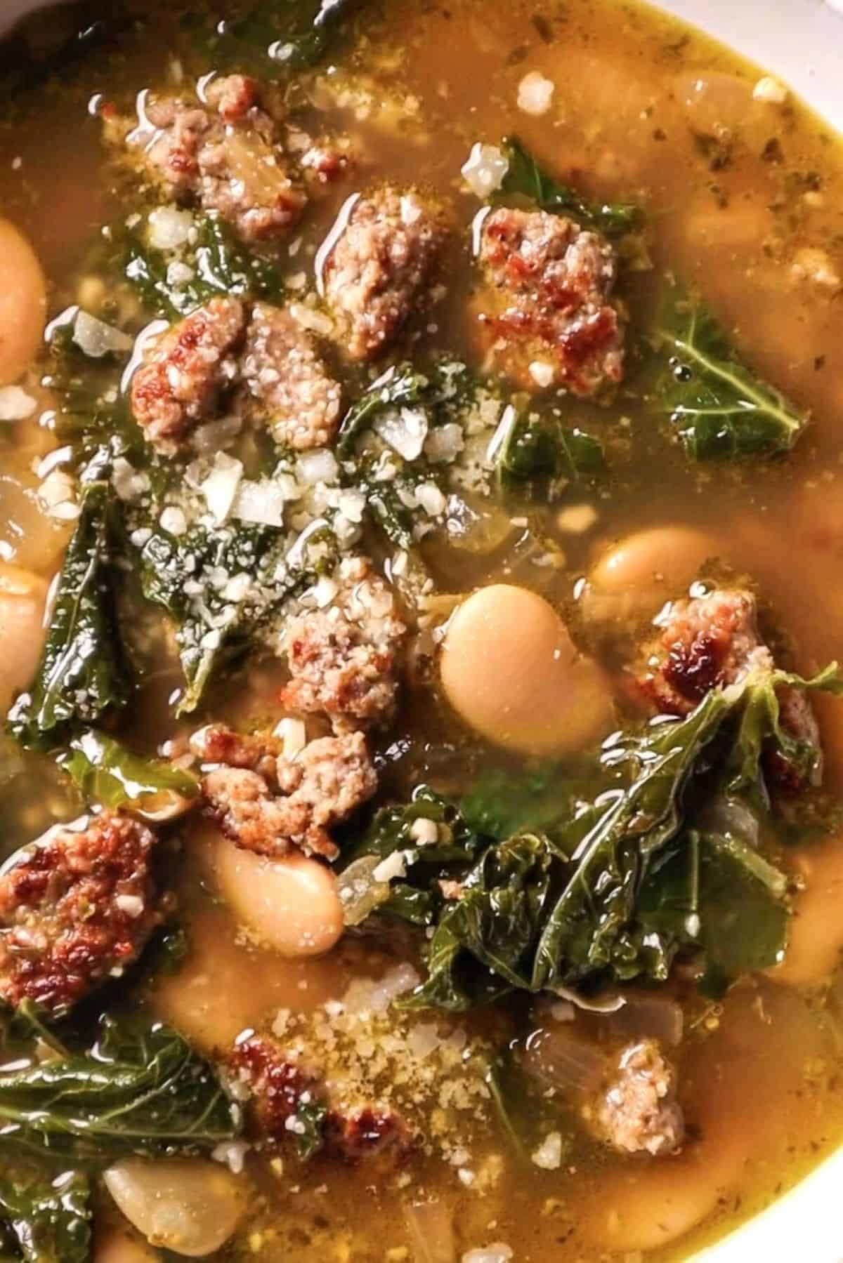 sausage kale and white bean soup