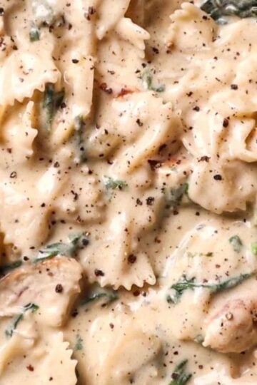 garlic parmesan pasta with chicken