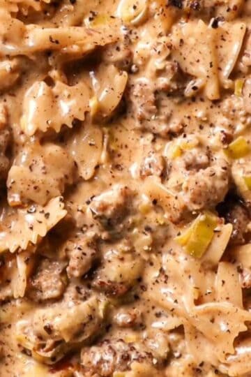 sausage leek pasta