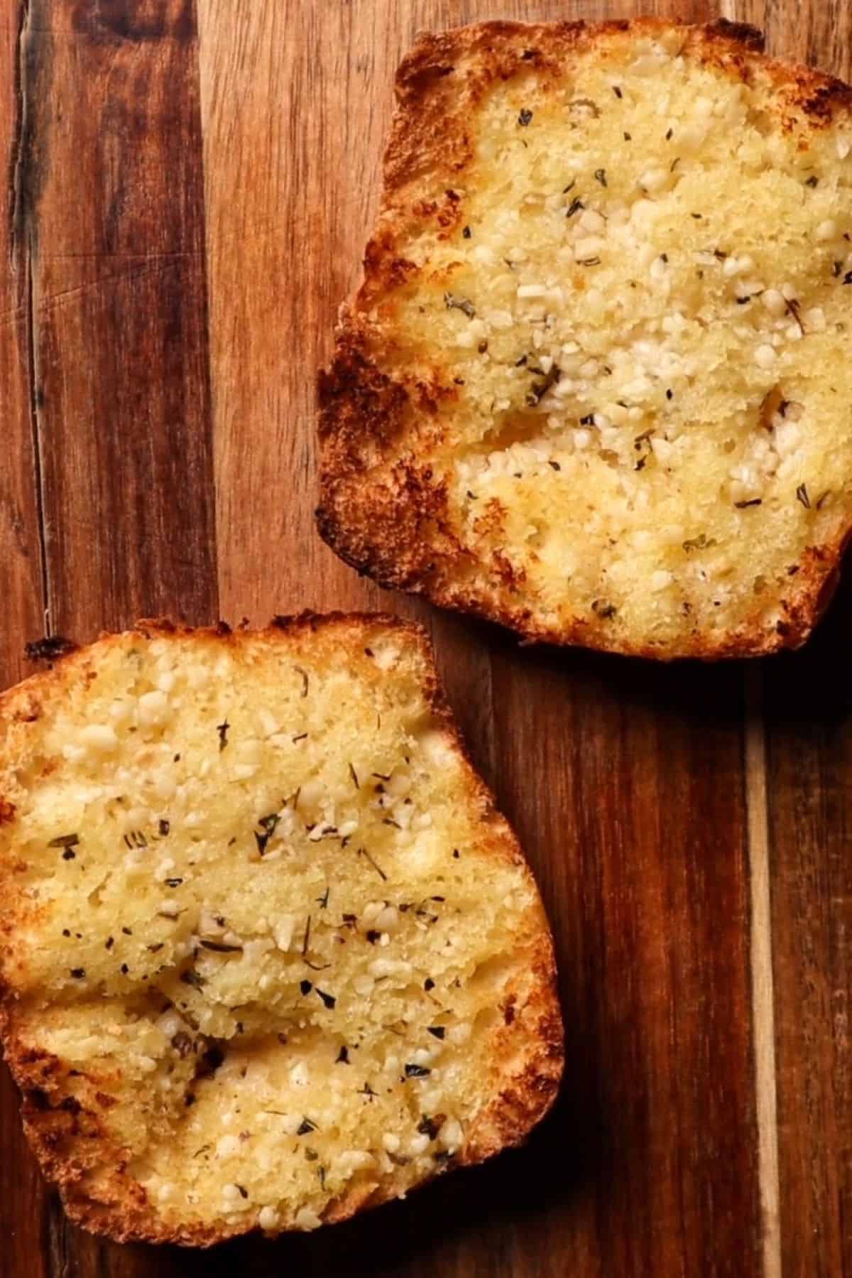 bread toasted with garlic butter
