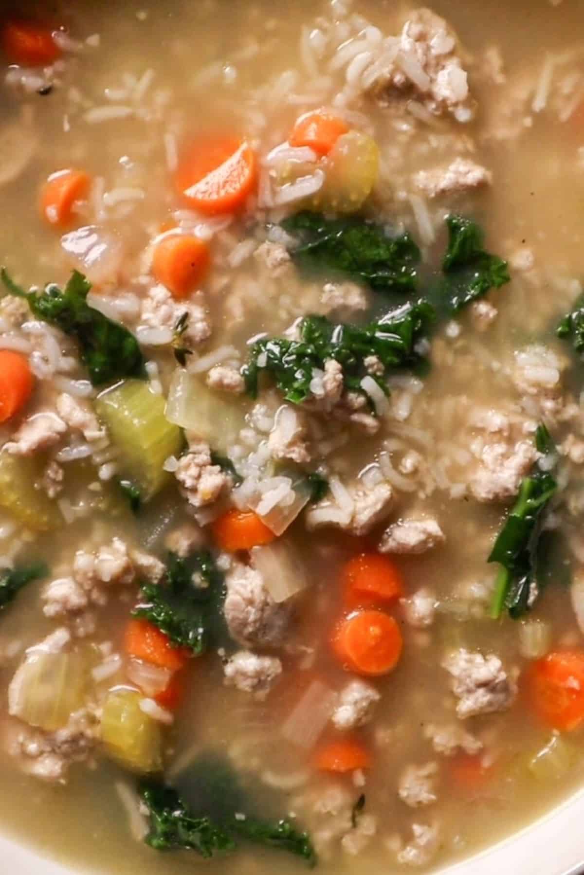 rice soup with turkey