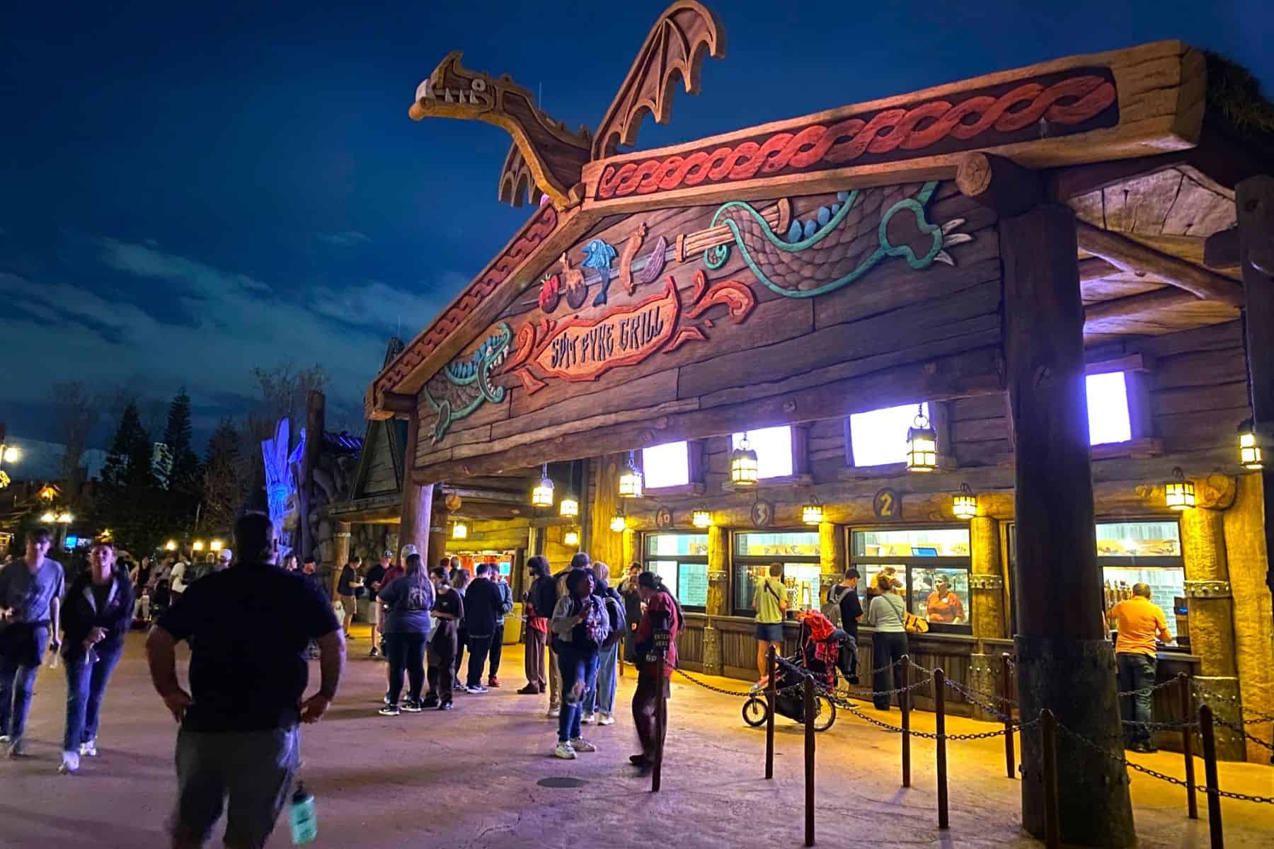 epic universe spit fyre grill exterior