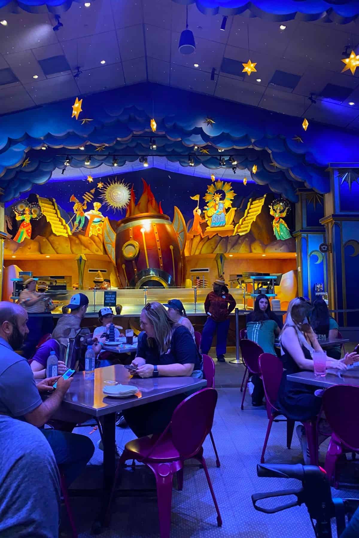 pizza moon decor and interior