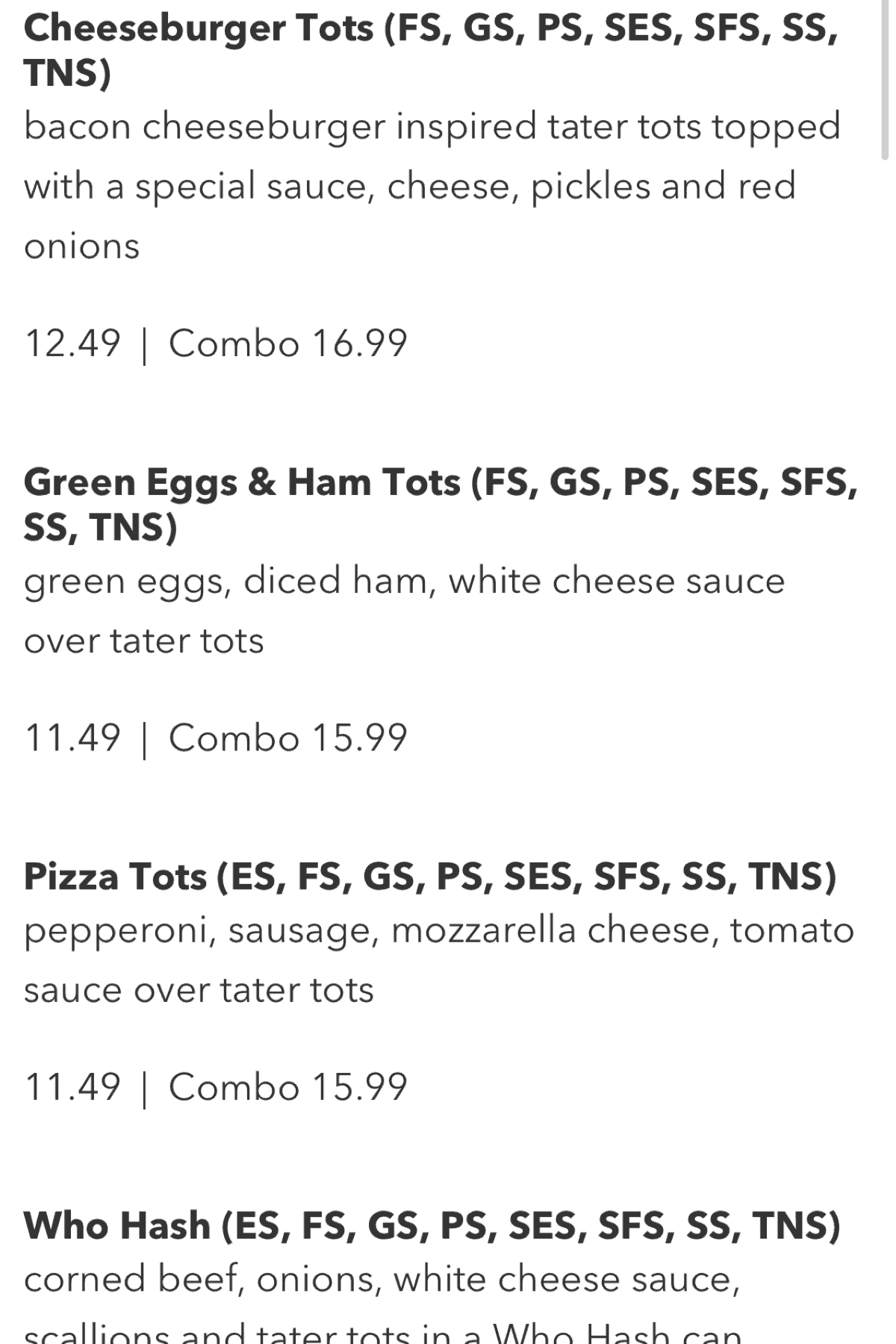 greens eggs and ham cafe menu islands of adventure