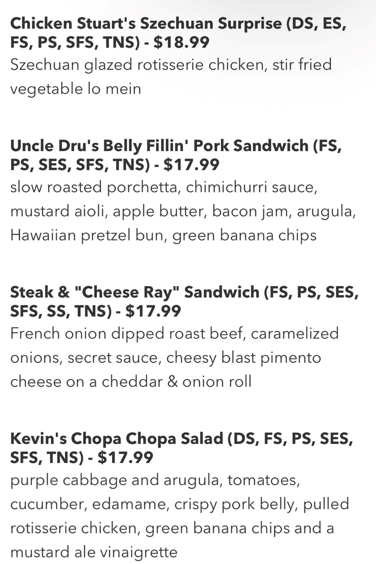minions cafe bowl and sandwich menu continued