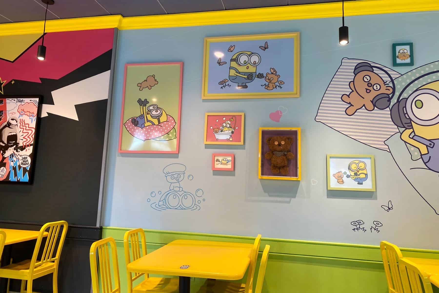 minions cafe interior decor and dining area
