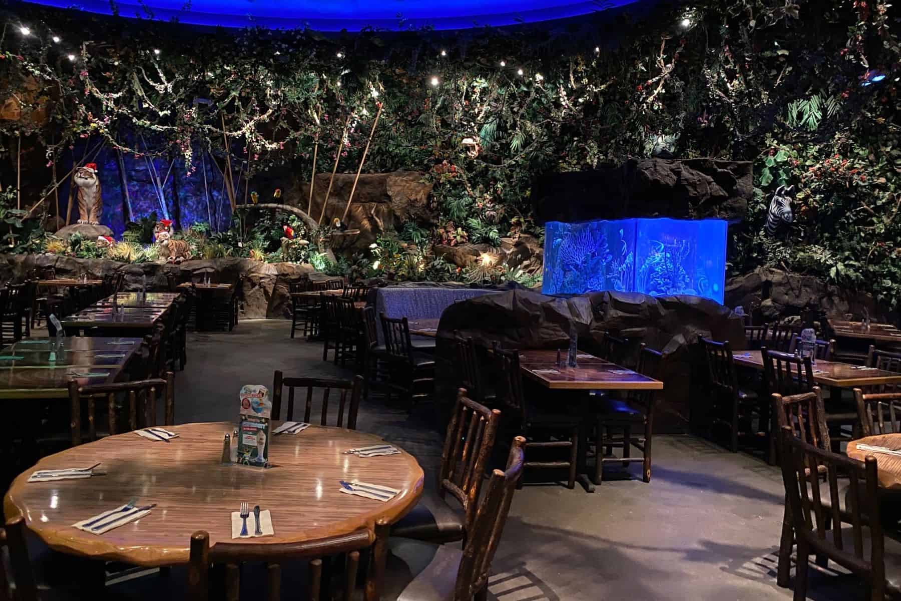 rainforest cafe seating area